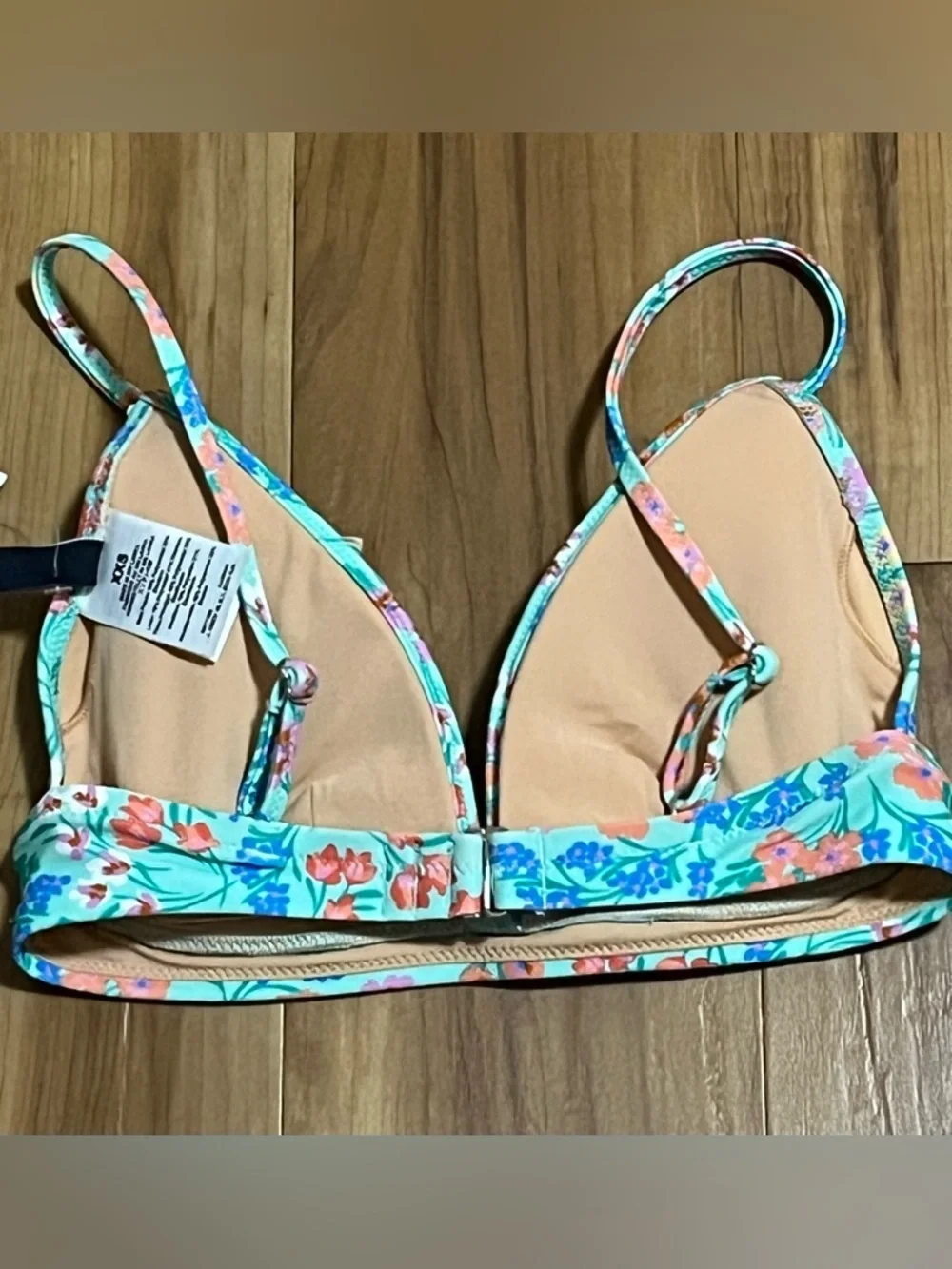 J.Crew Floral Bikini Top Ruffle XXS NWT